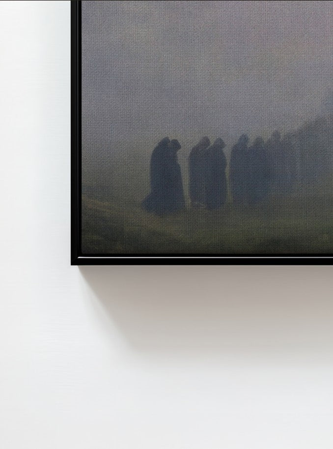 Ernst Ferdinand Oehme - PROCESSION IN THE FOG
